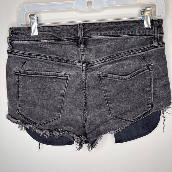 Mossimo Super Stretch High Rise Black Denim Shorts - Size 6/28 - Picture 4 of 13